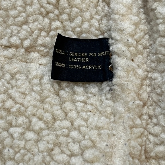 Express Brown Suede Leather Sherpa Vest Small - Picture 8 of 11